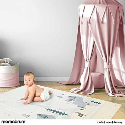 Mamabrum baby play mat 200 x 180 x 1 cm foldable foam mat waterproof portable child safe non-toxic thicker bigger - Image 3