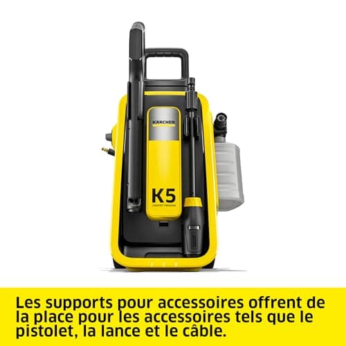 Kärcher K 5 Comfort Premium Home Pressure Washer, Pressure: 145 Bar, Flow Rate: 500 l/h, Surface: 40 m²/h, Extra Flexible High Pressure Hose, Hose Reel, 4-in-1 Multi Jet Home Kit - Image 7