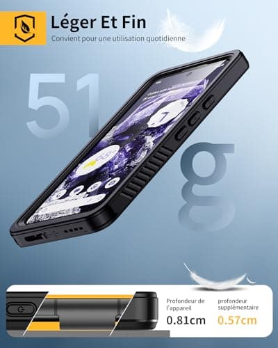 Lanhiem Google Pixel 8 Waterproof Case - Shockproof Unbreakable 360 Degree Full Body [with Screen Protection+Camera] IP68 Waterproof Military Construction Site Dustproof Waterproof Pouch for Pixel 8 - - Image 7