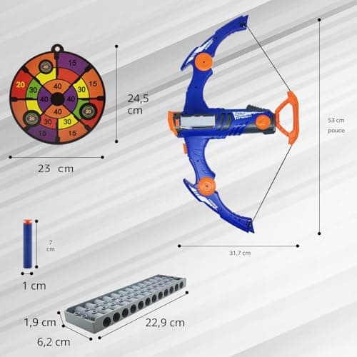 Arrows and Bow Set for Kids Compatible with Nerf Gun Balls 12 Darts Clip Shot Foam Ball Archery Toy with 36 Foam Darts for Boys Girls - Image 4