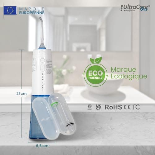 Aquapik® One Cordless Dental Flosser | Portable Dental Jet 250ml | 8 Tips + 6 Levels | USB-C IPX7 | For Sensitive Gums, Implants, Orthodontics | Effective Interdental Cleaning - Image 3