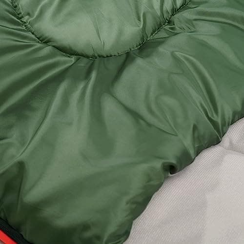 Amazon Basics Rectangular Sleeping Bag for Camping and Hiking in Cold Weather, Double Size for Two, Olive Green - Image 7