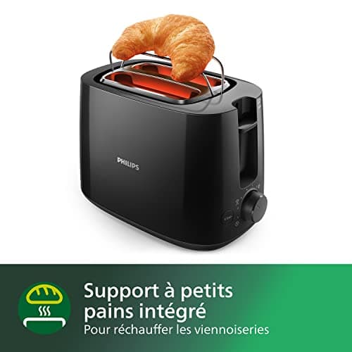 Philips Daily Collection Toaster - 2 Slices, 8 Access Settings. Built-in Bakery Warmer, Compact Design, Auto Shut-Out, Wide Slot, Black (HD2581/90) - Image 6