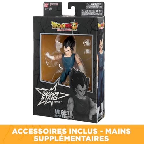 BANDAI - Dragon Ball Super Hero - Dragon Star Figure 17 cm - Vegeta - Officially Licensed Dragon Ball - Vegeta Articulated Figure - Toy for Children 4+ - 40723 - Image 7