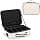 junzan Grand sac de rangement de maquillage à carreaux vichy crème avec séparateurs et sangle réglable, Crème 02_1, 14.6 x 10.6 x 4.7 inches, Coloré - Image 2