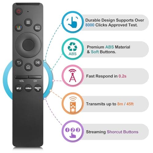 Universal Remote Control for Samsung Smart TV Replacement Remote Control for Samsung TV QLED UHD SUHD HDR LCD LED HDTV Frame Curved 4K 8K 3D Smart TVs - Image 7