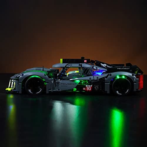 LED Licht Set for Lego 42156 Technic Peugeot 9X8 24H Le Mans Hybrid Hypercar (Kein Lego-Modell), Dekorationsbeleuchtungsset Kreative Spielzeug-Standard Version, 12 Months and Up - Image 3