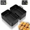 Air Fryer Accessory, For Ninja Foodi AF400EU AF300EU 9.5L, Air Fryer Pot for Instant Pot Dual Air Fryer, 2 Pieces Silicone Mould Air Fryer Accessories - Image 2