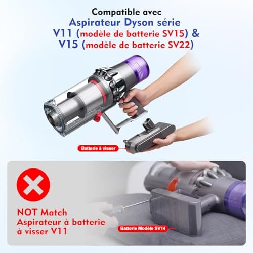 Main body V11 SV15 compatible with Dyson V11 SV15 SV17 V15 SV22 vacuum cleaner, main body with trigger V11 in Click-in version - Image 3
