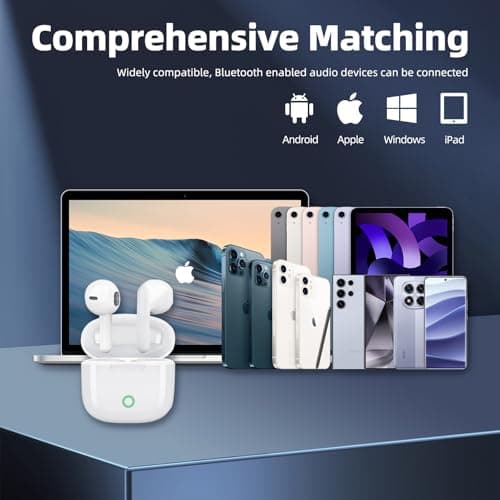 Bluetooth In-Ear Wireless Earbuds, Bluetooth 5.3 Hi-Fi Stereo Sound, Touch Control, Built-in Mic, Noise Reduction, 24 Hours Playtime, for iOS Samsung Android Phone - Image 6