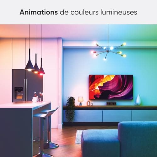 Nanoleaf Matter Essentials Pack de 2 Wifi Ampoules LED E27 Connectées RGBW - Lampes Intelligentes, Horaires personnalisés， Contrôle par App/Voix (Compatible Alexa, Apple, Google), Salon Bureau Gaming - Image 7