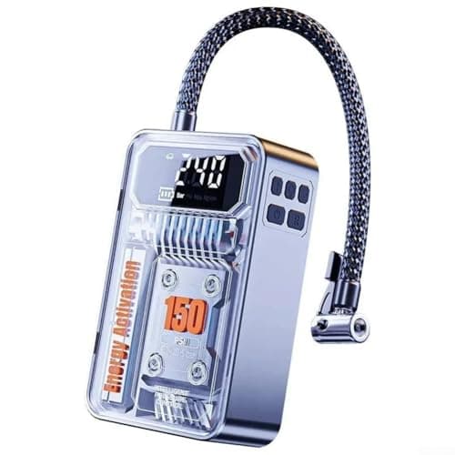 Gonfleur de pneu électrique portable avec écran LCD numérique, compresseur d'air de voiture 150 PSI pour pneus automobiles, motos, balles et gonflables - 60 W DC 5 V - Image 6