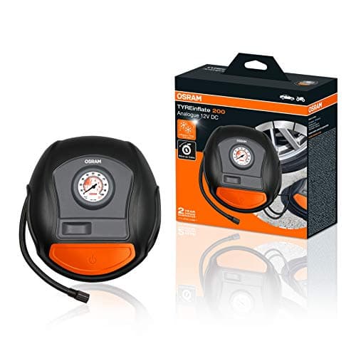 OSRAM TYREInflate 200 Analog Tyre Inflator, Portable 12V Car Tyre Air Compressor Electric Connection via Cigarette Lighter, Tyre Inflation in 4.5 Mins - Image 2