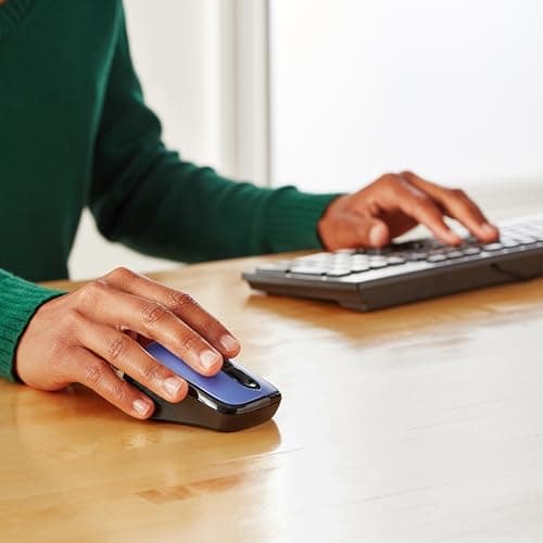 Amazon Basics Wireless Computer Mouse with USB Nano Receiver - Blue - Image 6
