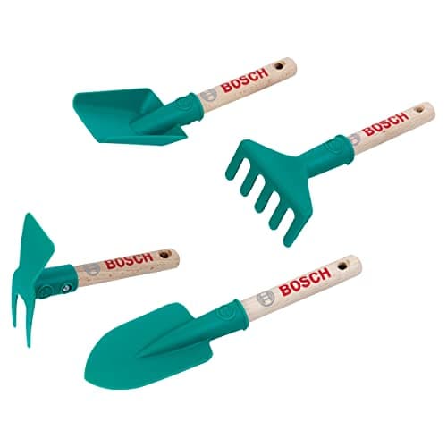 Theo Klein 2735 Bosch Hand Gardening Tool Set I Includes Spade, Rake, Shovel and Hoe I Anti-UV I Hanging Holes I Toy for Children from 3 Years Old - Image 2