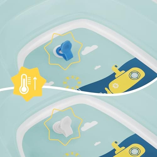 Badabulle Foldable Baby Bath – Ultra Compact – 35 L – Non-slip Feet – Drain Plug & Temperature Indicator – Handle for Transport and Drying - Image 6