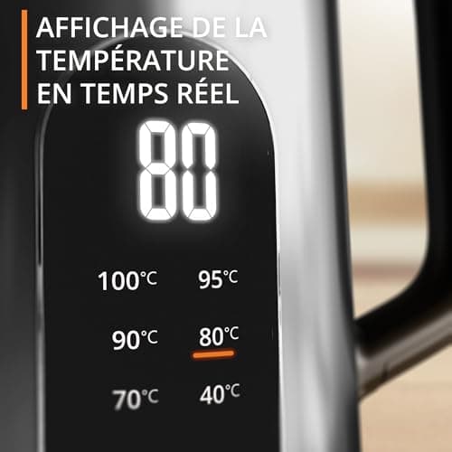 Krups Selection, Electric kettle, 6temperatures, Real-time display, 30minutes warm, BW871DF0, Metal - Image 6