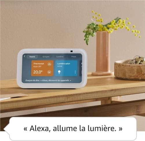 Echo Show 5 (Nouvelle génération) | Blanc + OSRAM SMART+ Prise intelligente avec Matter, Fonctionne avec Alexa - Kit de démarrage Maison connectée - Image 6