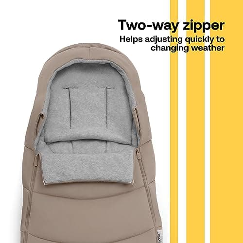 Bugaboo Footmuff - Essential Accessory for Pushchairs, Water and Weather Resistant, Comfortable for Toes, Warm and Breathable in Taupe Desert - Image 5