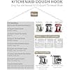 HOMGEN Stainless Steel Dough Hook-Kneader Hook for Kitchenaid-Stainless Steel Kneader Hook Accessories for 4.5-5 Qt, Dishwasher Safe (Replaces K45DH) - Image 3
