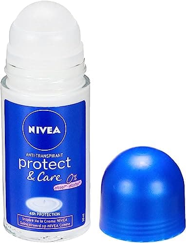 NIVEA Déodorant Bille Protect & care (1 x 50 ml), déodorant femme protection efficace 48H, déo femme inspiré de la crème NIVEA, Anti transpirant avec alcool - Image 4
