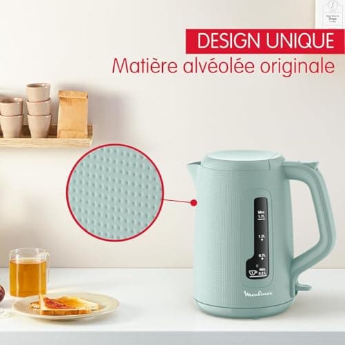 Moulinex Electric kettle, 1.7 L, Quick boil, Automatic shut-off, 1 cup indicator, Anti-limescale filter, Tea ball included, Morning, Eucalyptus, BY2M1310 - Image 7