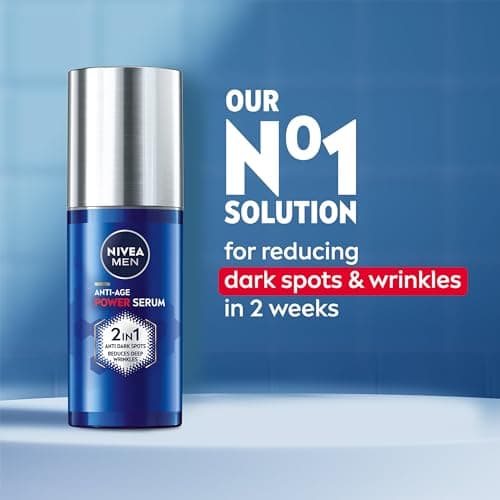 Nivea Men NIVEA MEN Anti-Age 2in1 Power Serum (30 ml), sérum hydratant avec 630 lumineux et acide hyaluronique, réduit les rides profondes et les taches brunes pour une peau d'apparence plus jeune - Image 4