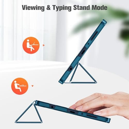 FINTIE Case for Samsung Galaxy Tab A11 8.7 Inch 2025 and Galaxy Tab A9 8.7 Inch 2023, Slim Transparent Frosted Hard and Light Case, Peacock Blue - Image 4