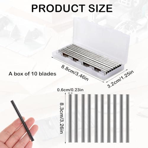 10 Pieces HSS Planer Blade, 82 mm Reversible Planer Blade, Electric Planer Blade Set for Woodworking Machines, Planers MAKlTA, Bosch - Image 3