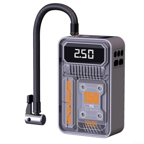 Gonfleur de pneu électrique portable avec écran LCD numérique, compresseur d'air de voiture 150 PSI pour pneus automobiles, motos, balles et gonflables - 60 W DC 5 V - Image 2