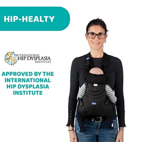 Chicco Easyfit Ergonomic Baby Carrier for Infants and Children from Birth to 9 kg, Physiological Baby Carrier, Simple to Carry, Mummy and Road Facing, Head and Neck Support, Black - Image 6