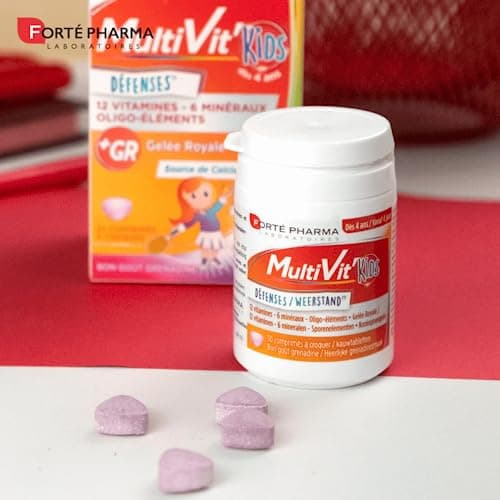 Forté Pharma - Multivit Kids | Shape and Tone Food Supplement - Children 4+ - 12 Vitamins and 6 Minerals - Strengthened with Royal Jelly and Calcium | 60 Chewable Tablets - Image 7