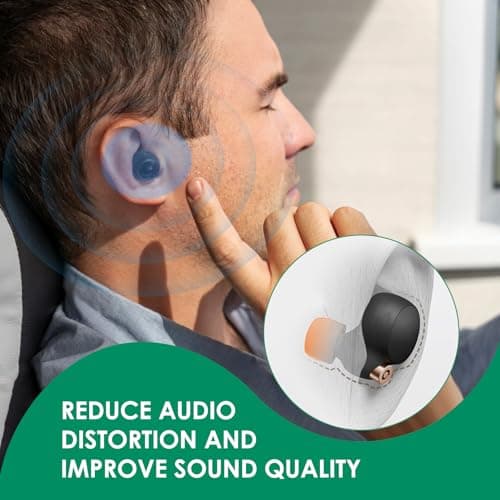 3 Pairs of In-Ear Eartips Compatible with Sony WF-1000XM5 WF-1000XM4 WF-1000XM3, Memory Foam Earplugs, Non-Slip, Sports and Daily Use - Image 8