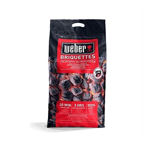 Weber Charcoal Briquettes – 8 kg Bag – Charcoal for Weber & 12 Inch Three-Sided Grill Brush - Image 3