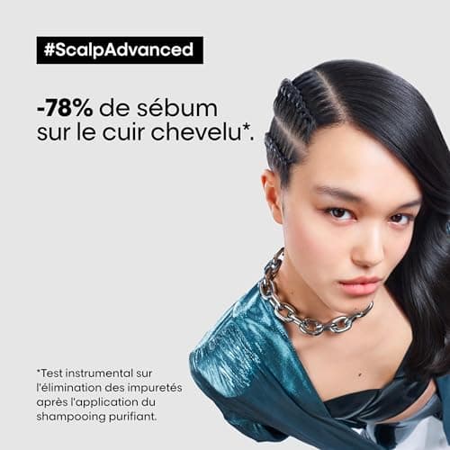 L'OREAL PROFESSIONNEL - Shampoing Anti-Gras enrichi en AHA - -78% de Sébum et +24% de Volume - Soin Dermo-Purifiant pour Cuirs Chevelus & Cheveux Gras - Sans Silicone - 500ml - Image 4
