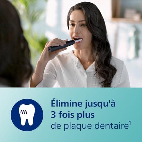 Philips Sonicare 3100, Brosse à dents électrique sonique, capteur de pression et minuterie, étui de voyage, noir, modèle HX3673/14 - Image 4