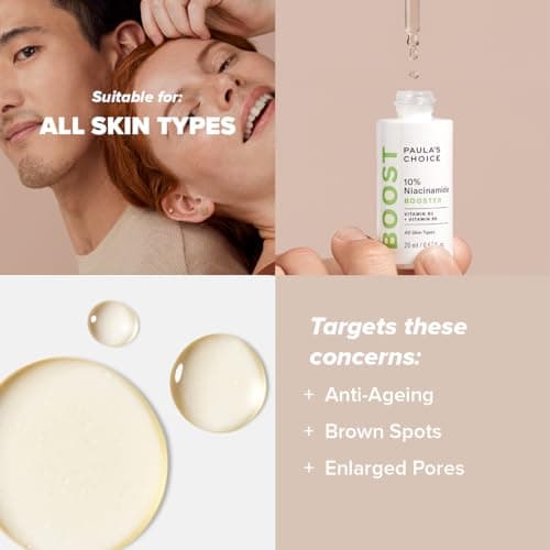 Paula's Choice 10% Niacinamide BOOSTER Sérum Visage - Réduit Pores Dilatés, les Taches Brunes & Imperfections - avec Allantoine - Tous Types de Peaux - 20 ml - Image 4