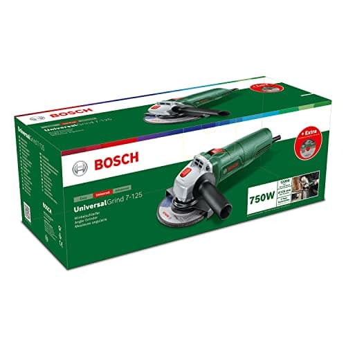 Meuleuse d’angle Bosch UniversalGrind 750-125 (livré dans un carton; 750 W ; 2 disques à tronçonner droit ; 1 disque à meuler ; pour meuler, tronçonner, brosser et poncer) – Amazon Edition - Image 8