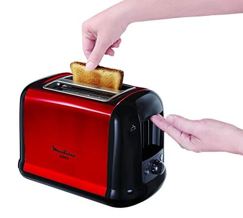 MOULINEX Subito LT260D11 Toaster with 2 Slots, Red Toaster, Thermostat 7 Positions, Decongating, Reheating, Extra High - Image 6