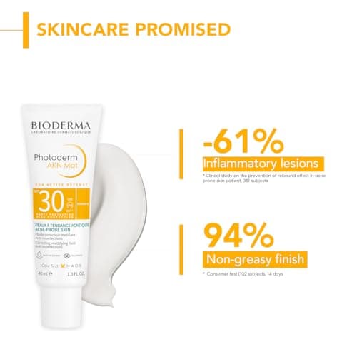 PHOTODERM AKN Mat SPF 30 40ml | Prévient l'apparition des imperfections – Protège des UVA-UVB | Peaux mixtes à grasses – Peaux à tendance acnéique présentant des imperfections légères à modérées - Image 6