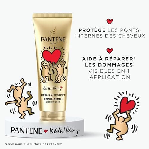Pantene Pro-V x Keith Haring Art Collection Repair & Protect Conditioner 3 Minute Miracle 220ml Dry & Damaged Hair, Active Nutri-Plex, Helps Repair Visible Damage in 1 Application - Image 8