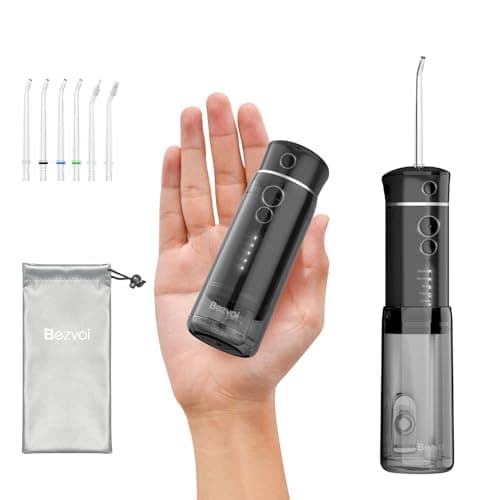 Viaggio Dental Irrigator Jet: Oral Irrigator with 5 Modes, 180 ml Water Tank, IPX7 Waterproof Electric Tooth Cleaner, with 6 Tips for Gums Orthodonti Dental Appliances - Image 3