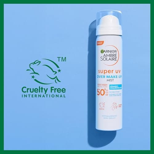 Garnier Ambre Solaire Super UV - Instant Protective Sun Mist Face and Neck - Protection & Anti-Pollution - For All Skin Types - 75 ml (Pack of 2) - Image 7