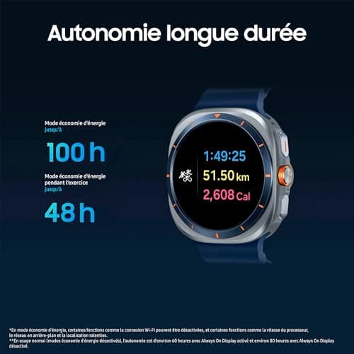 Samsung Galaxy Watch Ultra (2025), Smart Watch, Action Button, Galaxy AI, Dual Frequency GPS, 4G, 47mm, Titanium Blue, 25W Fast Mains Charger Included, FR Version - Image 7