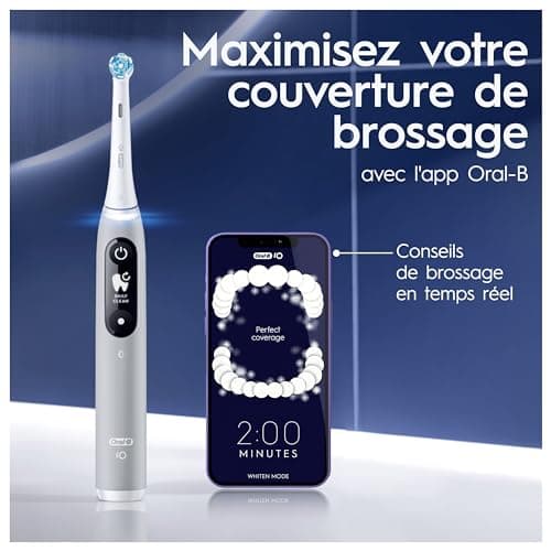 Oral-B iO 6 Grey Electric Toothbrush, 2 Brushes, 1 Travel Case, 1 Charger Pouch - Image 4