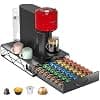 Metal Nespresso Vertuo Capsule Holder, Storage for 50 Nespresso Vertuo Capsules and 50 Dolce Gusto Capsules - Drawer Organizer and Stand for Coffee Machine - Image 2