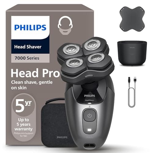 Philips Head Shaver Pro 7000 Series - Head Shaver for Men and Women, 360° Flexible Head and ComfortCut Blades for an Effective and Gentle Shave, Model HS7980/15 - Image 2
