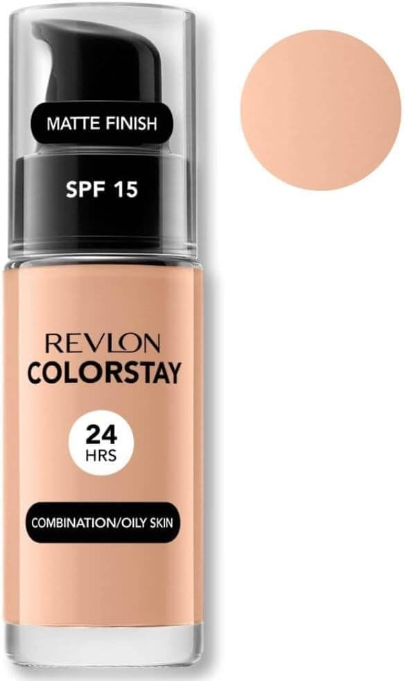 Revlon ColorStay - Fond de teint Longue Tenue 24H - Maquillage Teint et Soin Peaux Mixtes à Grasses - Formule Nourrissante et Protectrice à Base de Vitamine E - SPF 15-30 ml - N320 True Beige