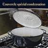 Tefal Pierre Gagnaire Héritage Cast Steel Casserole 21 cm (3.3 L), Induction, Enamelled Coating, Special Condensation Lid, Heat Retention, Slow Cooking, Glossy Grey E2570304 - Image 4