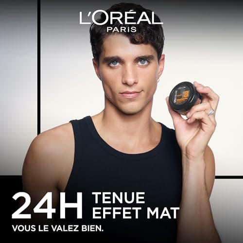 L'Oréal Paris Mad Matte Sculpting Paste for Men - Matte Effect & 24-Hour Hold - Ultra Strong Fixation - Clay Resistance Complex - All Hair Types - Studio Line - Image 4